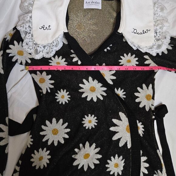 ART DEALER Che Bambola daisy print stretch knit kawaii wrap mini dress S‎ - Picture 7 of 12